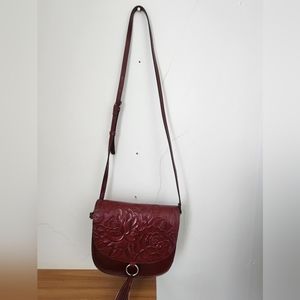 Patricia Nash Brinlee Leather Saddle Crossbody bag
